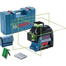 Vintessy Bosch Professional Measurement Gll 3-80 G Çizgi Lazer, 120 Metre, Takım Çantası, Lazer Hedef Tah