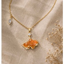 Sun Jewellery Doğal Taşlı Sitrin Kolye