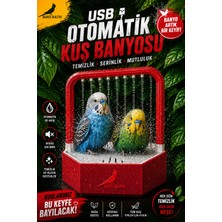 Genç 3D Büyük Boy Otomatik Kuş Banyosu - USB Bağlantılı Devridaimli Kuş Duşu ve Su Parkı - Kanatlı Dostlar Için Eğlenceli Büyük Havuz Istasyonu