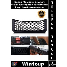 Wintoup #telefontutucu Torpido Kapı Yanı Organizer Düzenleyici Esnek Yapışkanlı Araç Içi Telefon Tutucu File