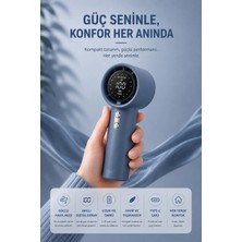 Şarjlı Dijital Göstergeli Mini El Fanı Taşınabilir Mini Vantilatör