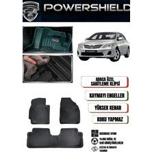 POWERSHIELD Toyota Corolla 2007-2012 Uyumlu Araca Özel Premium 4d Havuzlu Paspas Takımı