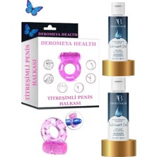 Aurora Boreale DEROMEYA HEALTH- Güçlü Titreşimli Esnek Yumuşak Jel Dokuda Klitoris Uyarıcılı Orgazm Pens Ring Halka Yüzüğü 3.8 Cm Silikon 50 ML * 2 JEL HEDİYE