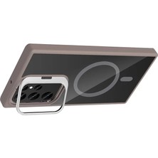 EstoreBox Joko Samsung Galaxy S23 Ultra Remim Lensli Magsafe Standlı Kapak - Titan Gri