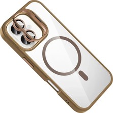 EstoreBox Joko Apple Iphone 16 Remim Lensli Magsafe Standlı Kapak - Kahverengi