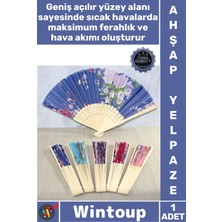 Wintoup #yelpaze Çiçek Deseni Estetik Katlanabilir Dans Dekoratif Modern Dayanıklı Hafif Zarif Ahşap Yelpaze