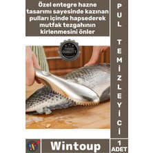 Wintoup #pulkazıyıcı Paslanmaz Çelik Hazneli Ergonomik Mutfak Profesyonel Pratik Balık Pulu Kazıyıcı Aparat
