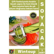 Wintoup #soyacak Paslanmaz Çelik Keskin Bıçaklı Ergonomik Profesyonel Pratik Jülyen Meyve Sebze Soyacağı