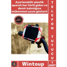 Wintoup #telefontutucu Gidon Uyumlu Darbe Emen Silikon Esnek Lastik Destekli Standlı Bisiklet Telefon Tutucu