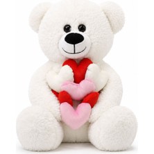Pufu Toys 35 cm Çok Kalpli Ayıcık Peluş Oyuncak