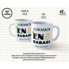Kişiye Özel Baba Temalı Kişiselleştirilebilir Kupa Bardak ( Babalar Gününe Özel )