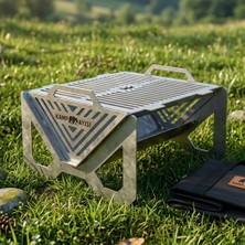 Kamp Ayısı® Grillblock™ Katlanır Paslanmaz Çelik Izgaralı Mangal