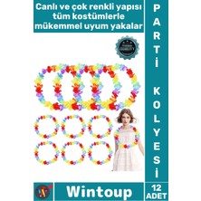 Wintoup #kolye Tropikal Parti Aksesuarı Renkli Yaz Etkinlik Kostümü Lei Hawaii Çiçekli Boyun Kolyesi 12 Adet