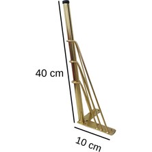 Rihan Mobilya 4'lü Metal Mobilya Ayağı Gold 40 cm Sehpa Puf Koltuk Ayağı Vidalı Hairpin Ayak