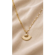 Sun Jewellery Çelik Yelpaze Kolye