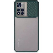Homestead Newface Xiaomi Redmi Note 11T Kılıf Palm Buzlu Kamera Sürgülü Silikon - Yeşil