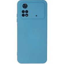 Homestead Newface Xiaomi Poco M4 Pro 4g Kılıf Nano Içi Kadife Silikon - Mavi