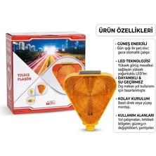 Bireysel Güvenlik Yıldız Solar Ledli Trafik Flaşör Lamba