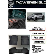 POWERSHIELD Toyota C-Hr 2023 ve Sonrası Uyumlu Araca Özel Premium 4d Havuzlu Paspas Takımı