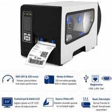 Grandstarr Wp-S1 4” Termal Transfer Endüstriyel Etiket Yazıcı - Dahili Sarıcı ve Sıyırıcı