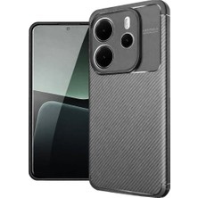 Homestead Newface Xiaomi Redmi Note 14 4g Kılıf Auto Focus Karbon Kapak - Gri