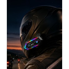 Kanonik Education Bluetooth 5.3 Motosiklet Kask Intercom Kulaklık 1000 Metre Bağlantı