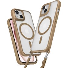 Homestead Newface Apple iPhone 15 Plus Kılıf Enka Magsafe Silikon Kılıf - Desert