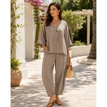Perry Oversize Dökümlü Ikili Takım-Modal Kumaş