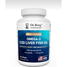 Dr. Berg Omega-3 Cod Liver Fish Oil 1250 Mg 60 Softgel