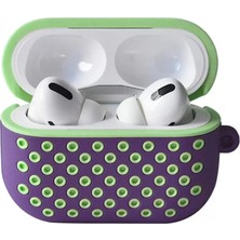 Homestead Newface Apple Airpods Pro 2 (2.nesil) Spor Delikli Kılıf - Lila-Yeşil