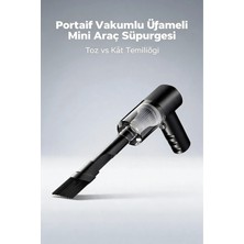 Nuveden Ieg Araç Içi Portatif Süpürge Mini El Süpürgesi Kompakt Kullanışlı Temizlik Cihazı Modeli