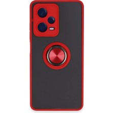 Homestead Newface Xiaomi Redmi Note 12 5g Kılıf Montreal Yüzüklü Silikon Kapak - Kırmızı