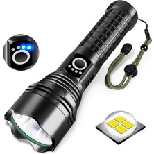 Powermaster Relax-30 P50 Su Geçirmez Zoomlu Flash Özellikli Şarjlı Metal Kasa Profesyonel El Feneri