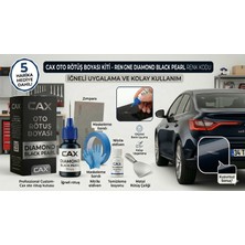 CAXCOLORS Cax [ Diamond Black Pearl ] Iğneli Araç Oto Rötuş Boyası Seti Çizik Giderme Kiti + 5 Hediye