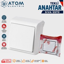 Atom Tekli Anahtar Sıva Üstü