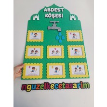 Ngüzel Keçe Tasarım Keçe Abdest Köşesi, Okul Öncesi, Anaokulu, Ilkokul, Kur'an Kursu