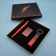 EkoAlışverişDünyam Kırmızı Anahtarlık Çakmak ve Touchpen Kalem