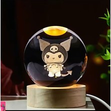 EkoAlışverişDünyam Kuromi Işıklı Cam Küre Cap 6 cm Kod 63