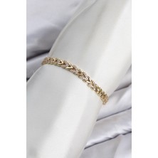 EkoAlışverişDünyam cm Model Zirkon Taşlı Vıp Seri Gold Renk Pirinç Kadın Bileklik TJ-BB8603