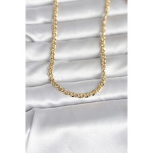 EkoAlışverişDünyam cm 14K Gold Renk Zincir Model 60 cm Kadın Kolye TJ-BKO10993