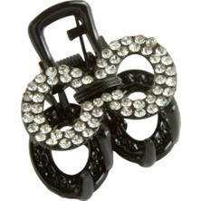Bijuteri Net Oval Taşlı Minik Metal Mandal Toka 2,5 cm