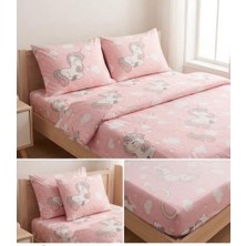 Erca Home Tekstil Ürünleri Bebek Lastikli Çarşaf ve Yastık Kılıfı (70 x 140 Lastikli ÇARŞAF,35X45 Yastık Kılıfı ) Bej