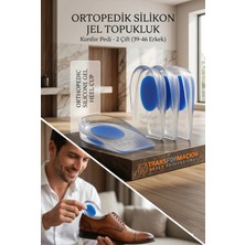 Creatividad Solutions Erkeklere Özel 2 Çift Silikon Jel Topukluk Tabanlık - Topuk Ağrısı ve Yorgunluk Için Konfor Pedi (39-46) 723280