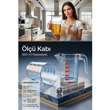 Creatividad Solutions 2'li Mutfak Ölçü Kabı 500 Ml, Dereceli Sıvı Ölçüm Bardağı 723258