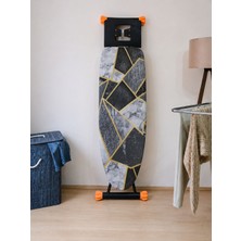 Asev Home Ütü Masası Kılıfı Büyük Boy Ipli Stoperli Keçeli Kılıfı Örtüsü Bezi 55X140CM Luxury Marble