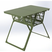 Fiways AXIS XL Katlanır Metal Kamp Masası - Ultra Dayanıklı Taşıma Çantalı Balkon Bahçe Karavan Masası