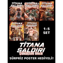 Titana Saldırı - Çöküşten Önce 1-5 Poster Hediyeli Manga Set