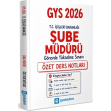 GYS Akademi T.c. Içişleri Bakanlığı Şube Müdürü Gys Özet Ders Notları
