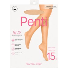 Sihirli Dantel Penti FIT15DEN Açık Ten Pantolon Çorabı 3 Adet