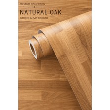 Deconitte Premium Ahşap Görünümlü Kendinden Yapışkanlı Folyo 60x100 cm Meşe Desenli Kolay Uygulama